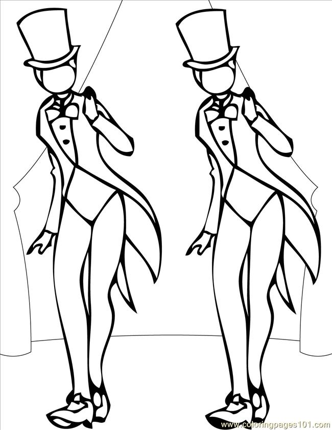 Coloring Pages Tap Ink (Entertainment  Dancing) - free printable 