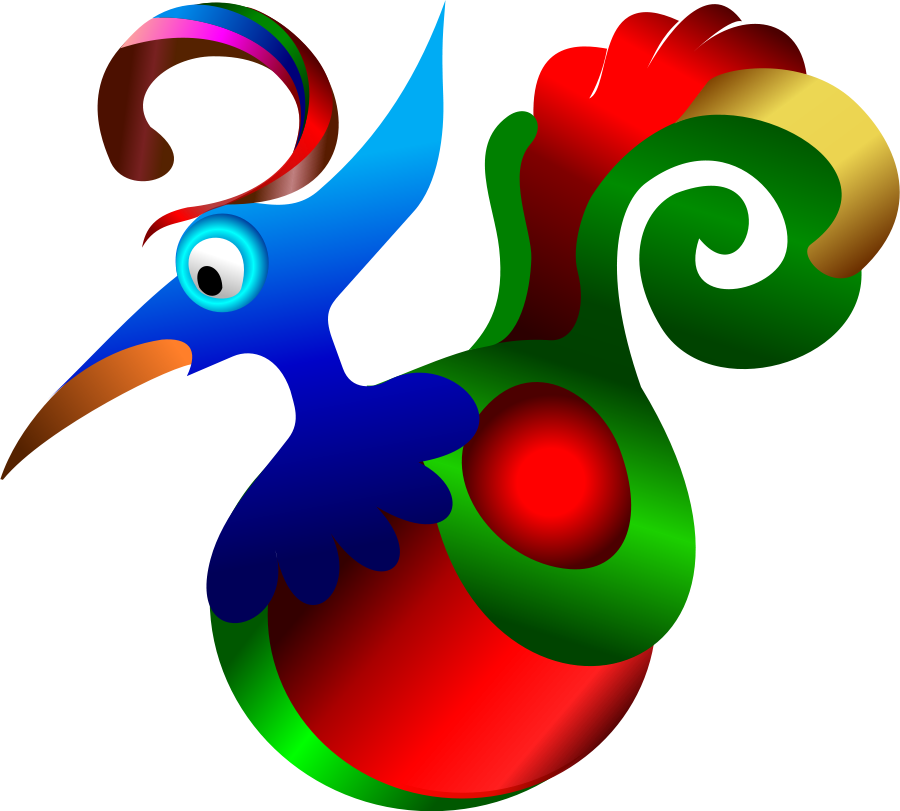 Decorative Bird SVG Vector file, vector clip art svg file 