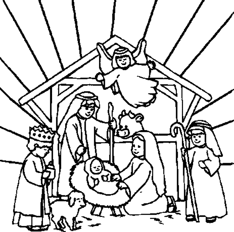 Jesus born in manger pictures and Christ nativity images,coloring 