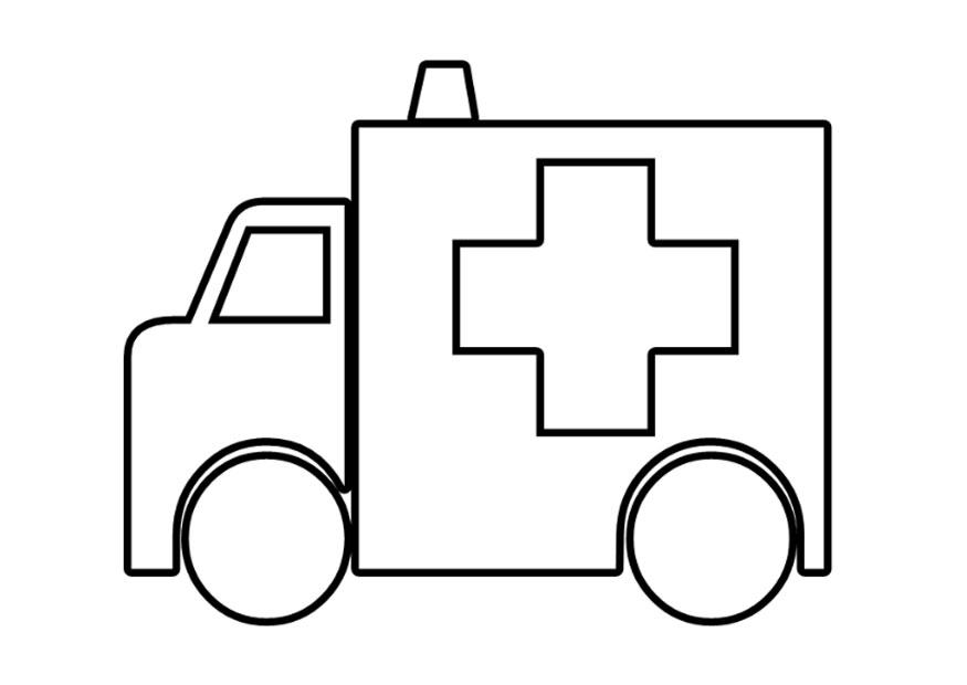 Coloring page ambulance - img 22569.