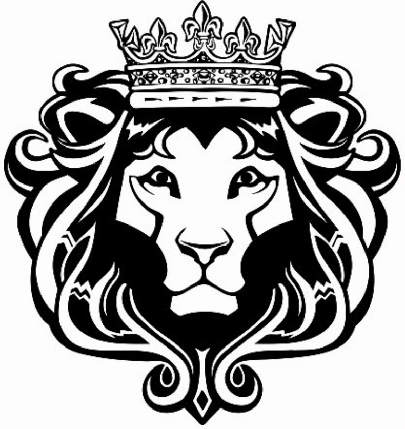 lion with crown clipart.
