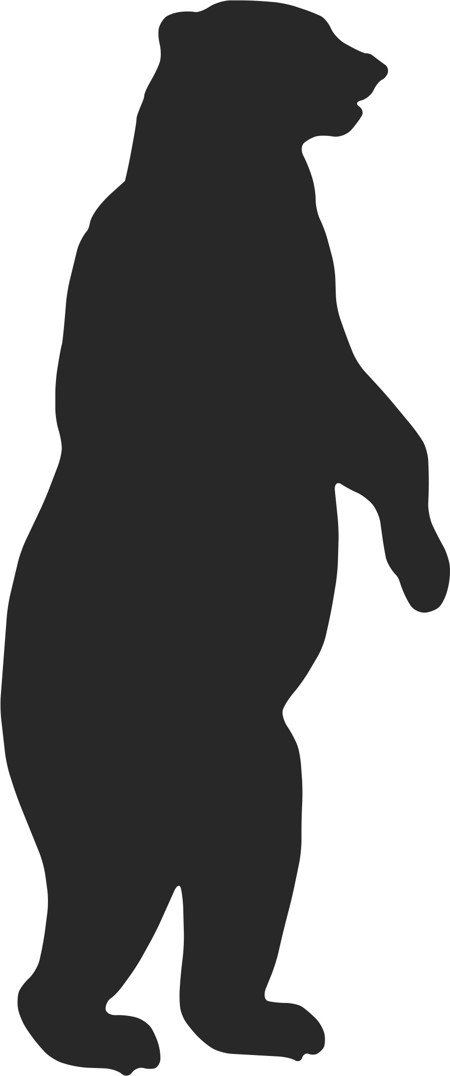 Pre-fused, Laser-cut Silhouettes: Grizzly Bear standing