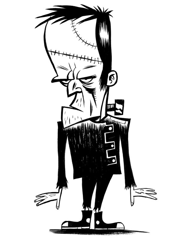 Character designs for Frankenstein