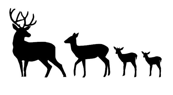 Items similar to Deer Silhouette Family Vinyl Car Decal on Etsy