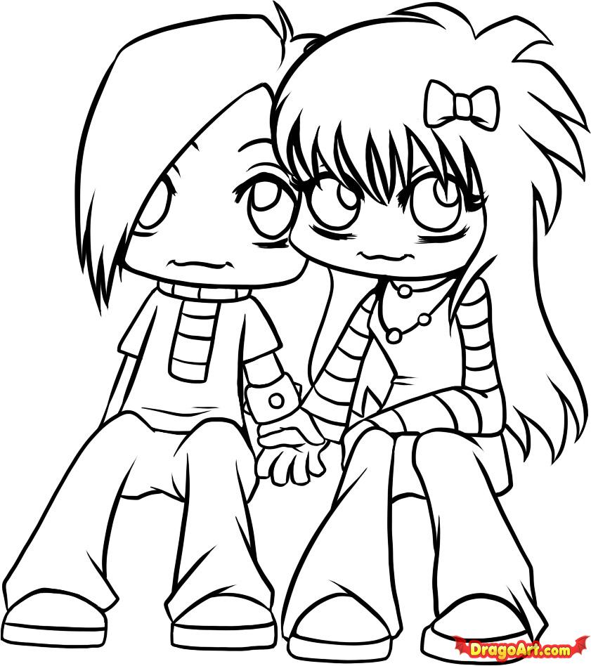 Free Cartoon Love Couple To Draw Download Free Clip Art