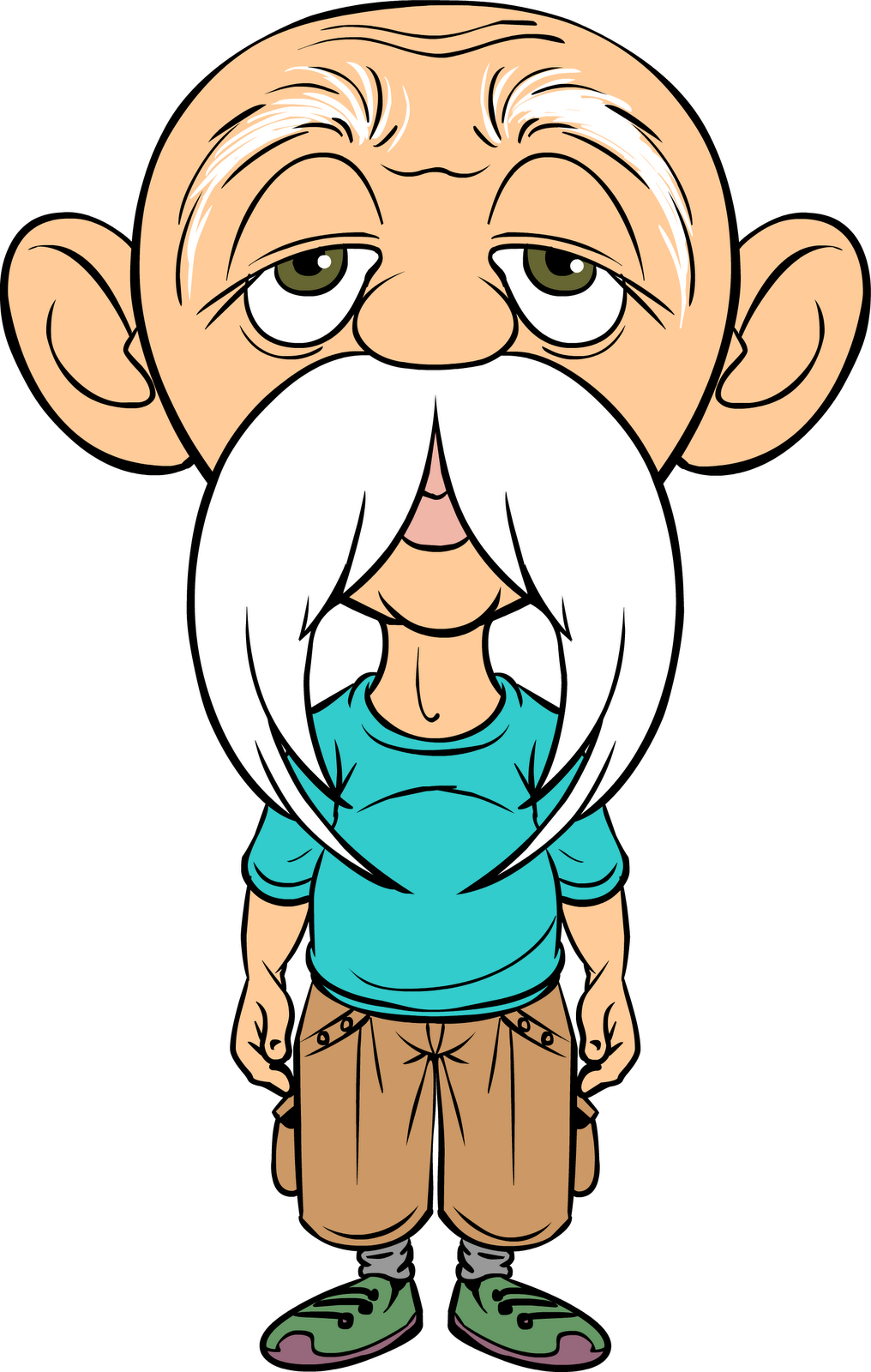 old man with beard cartoon - Clip Art Library