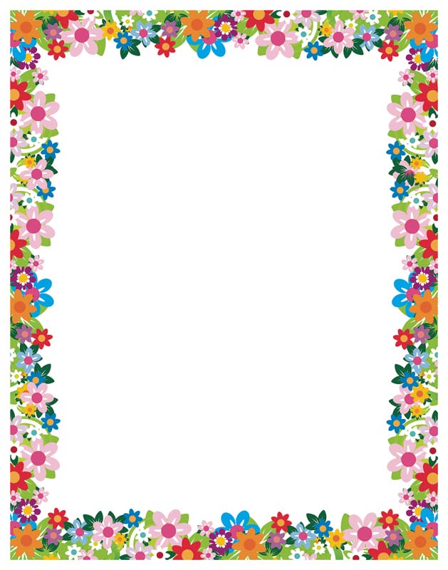 Collection of Free Border Designs For A4 Size Paper Flowers (21)