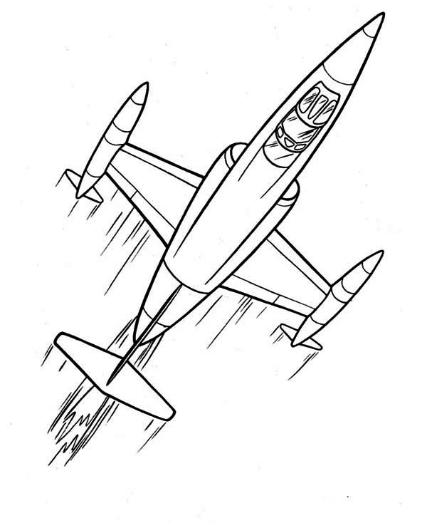 Jet Coloring Pages Clip Art Library