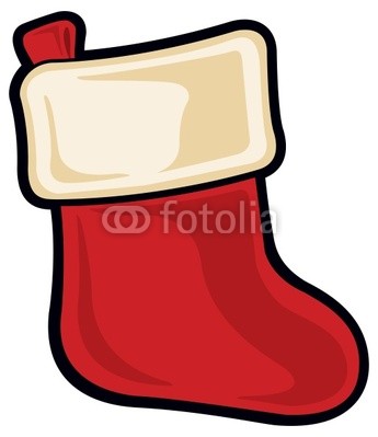 Cartoon Christmas Stocking Stock image and royalty-free vector 
