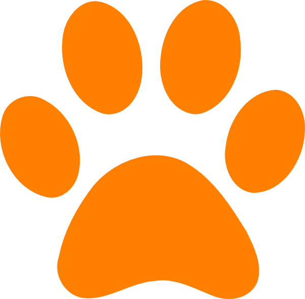 orange tiger paw clip art | zunipav