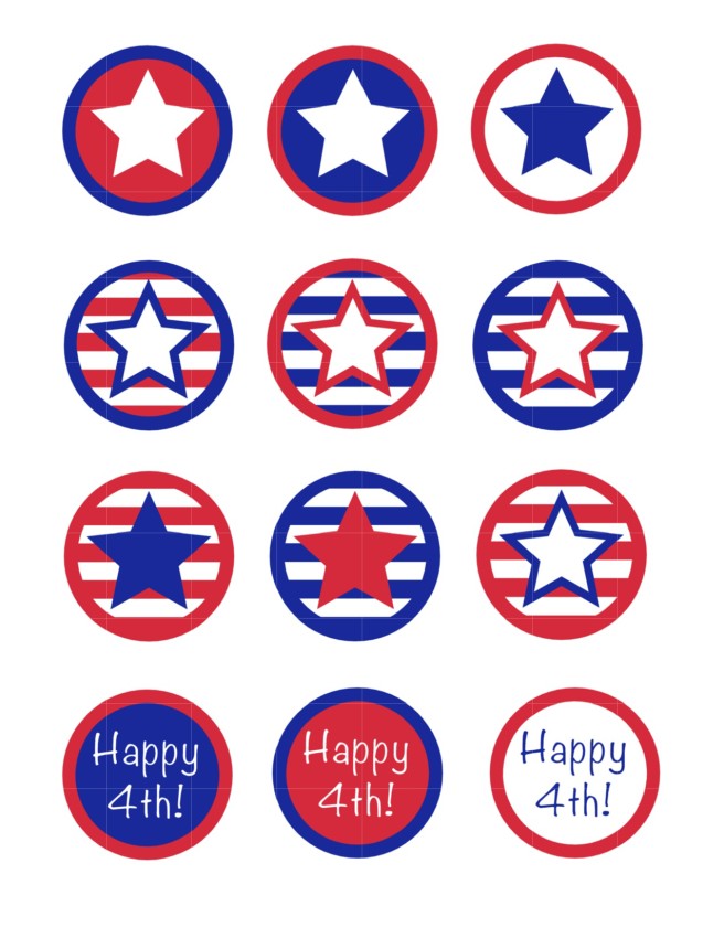 Patriotic Cupcake Toppers Free Printable - Reasons To Skip The 