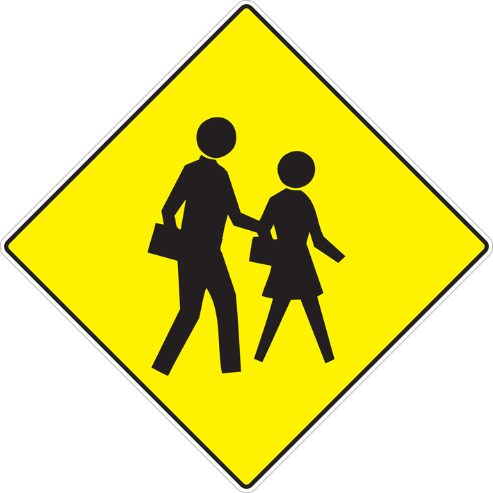 Traffic Management :: Warning Signs :: Symbolic People Walking 