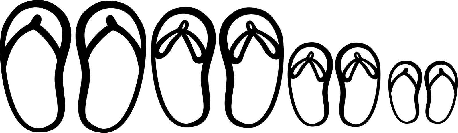 Flip Flop Clip Art Black And White | Clipart library - Free Clipart 