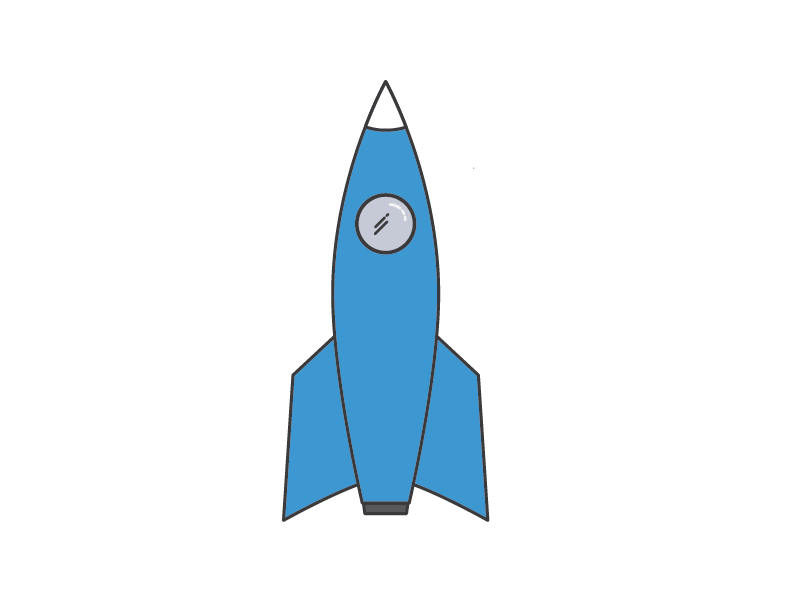 Dribbble - Early rocket ship by Keaton Taylor