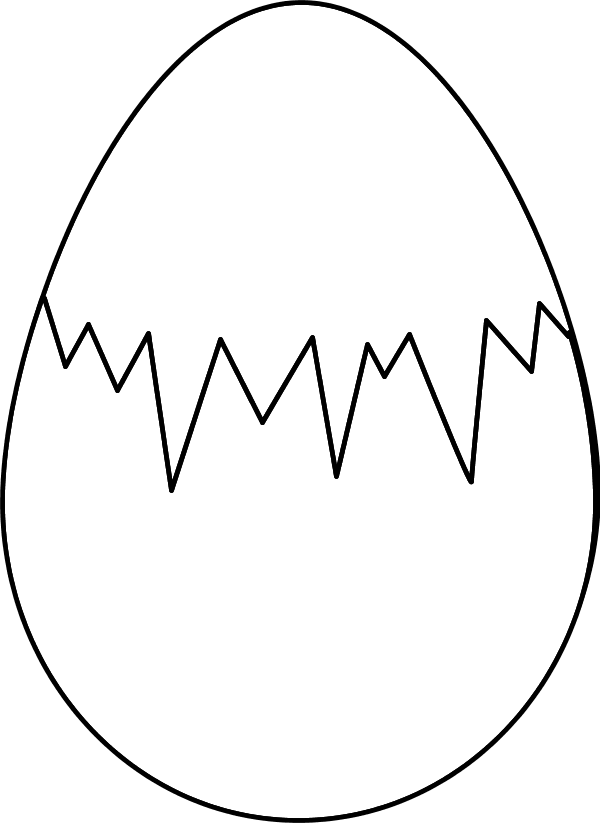 Easter egg white whith fracture - vector Clip Art