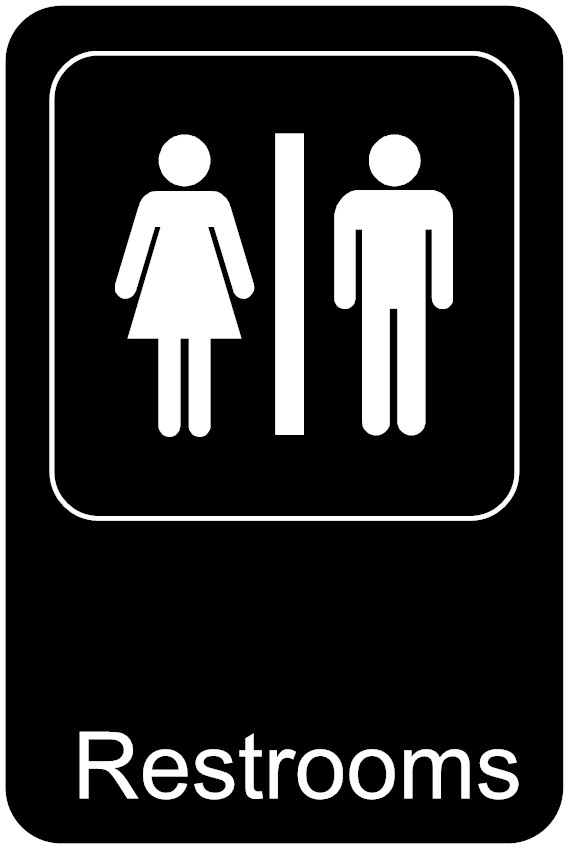 Vertical Restroom Sign Example - SmartDraw