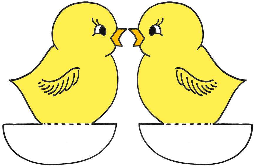 baby chick card Colouring Pages (page 2)