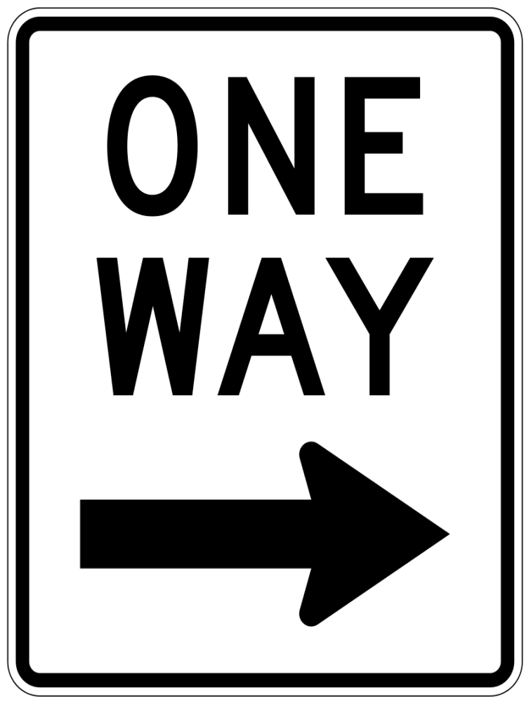 One Way Road Sign
