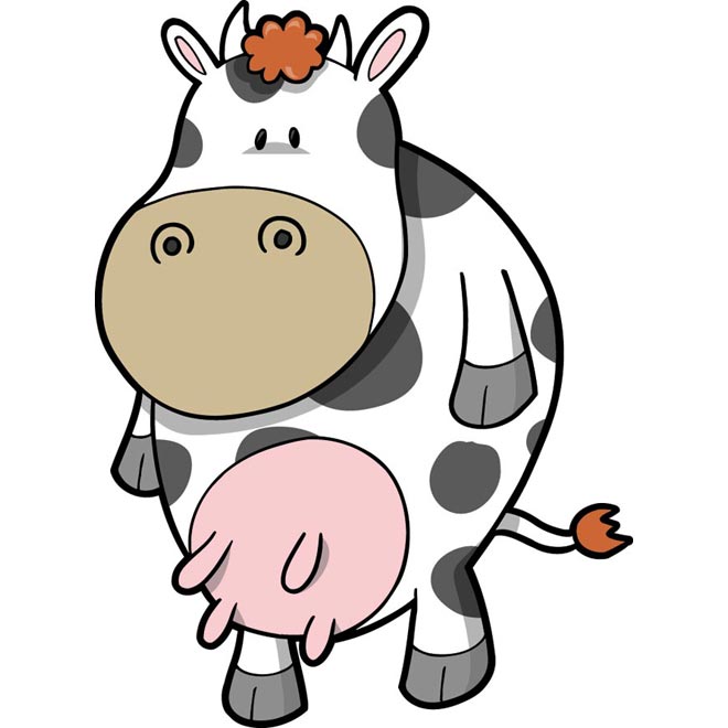 Cute Cow Drawing - Gallery