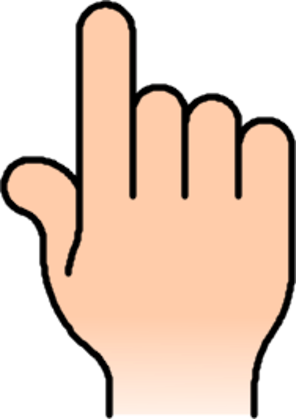 hand finger arm person point - vector Clip Art