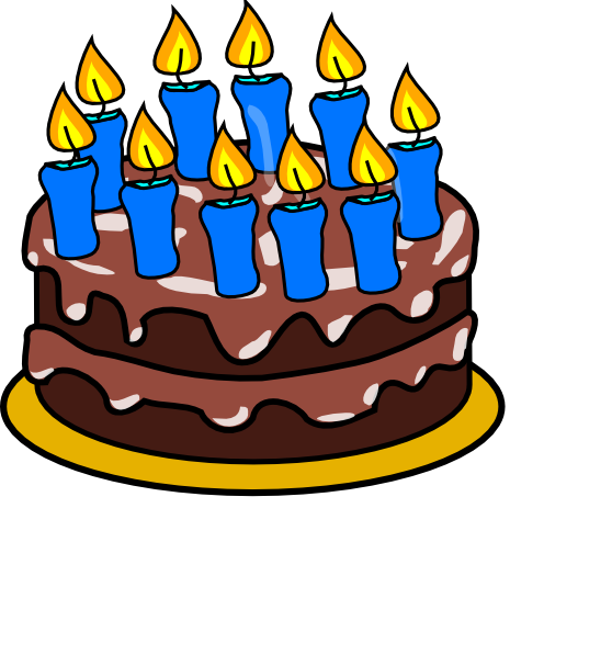 10th Birthday Cake clip art - vector clip art online, royalty free 