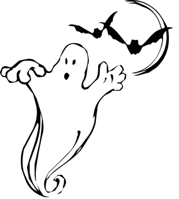 Halloween Clip Art Black and White Ghost | Free Internet Pictures