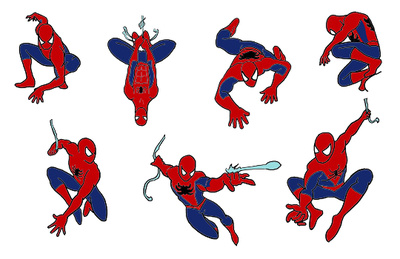 cartoon drawn spider man - Clip Art Library