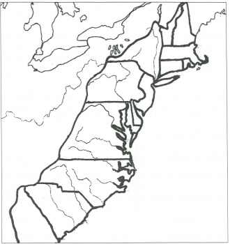 13-colonies-map-outline