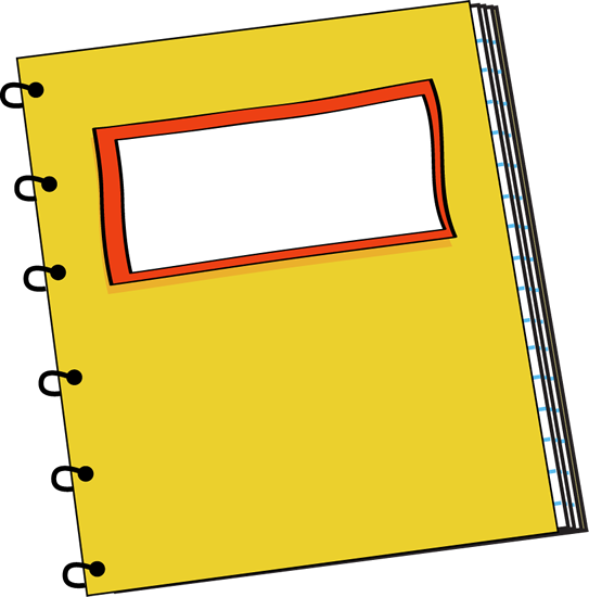 Yellow Spiral Notebook Clip Art - Yellow Spiral Notebook Vector Image