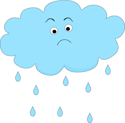 Sad Rain Cloud Clip Art - Sad Rain Cloud Image