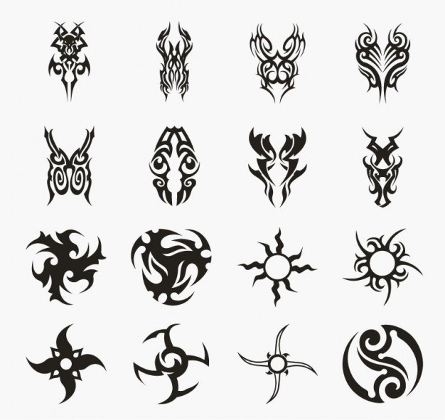 Tattoo theme vectors pack Vector | Free Download