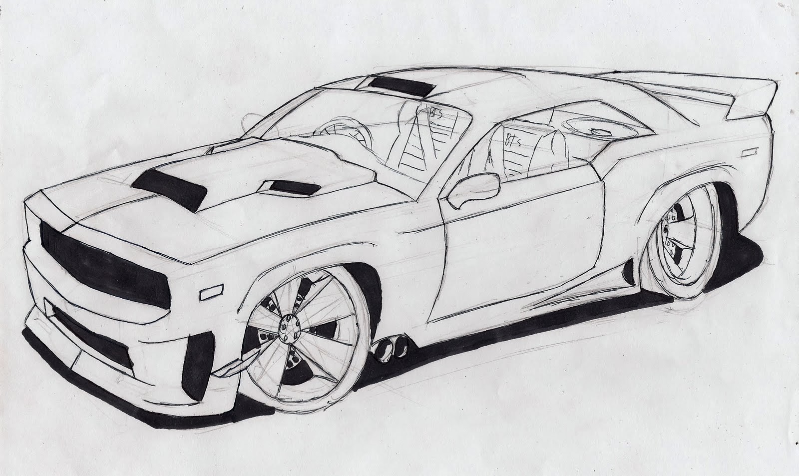 drawings of muscle cars - Clip Art Library