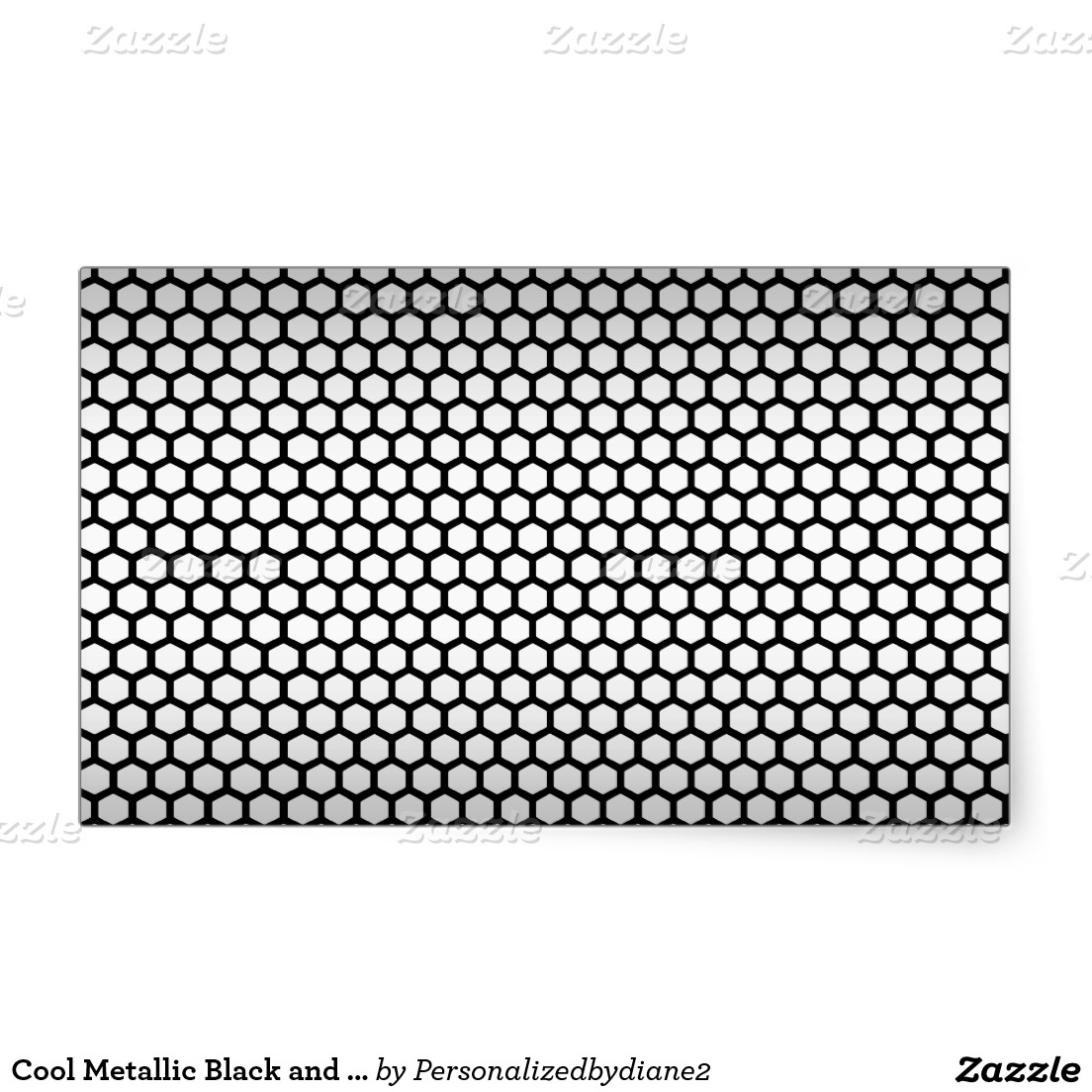 Cool Metallic Black and Silver Design Rectangular Sticker | Zazzle