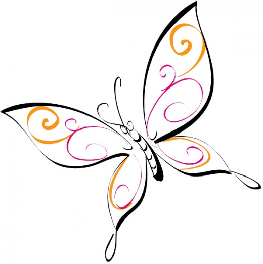 pretty pictures of butterflies to draw