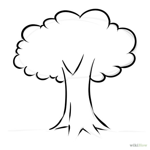 basic tree drawing easy Clip Art Library