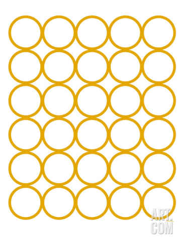 Yellow Circles Art Print by Avalisa
