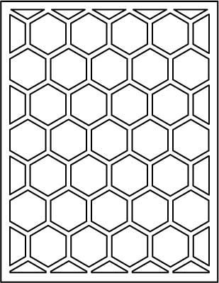 Papertrey Ink - Cover Plate: Hexagon Die: Papertreyink