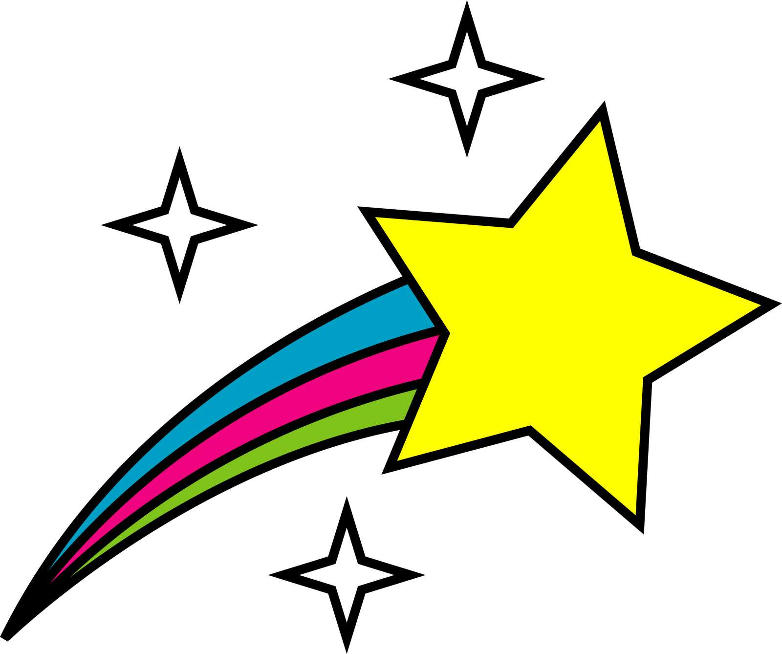 Shooting Stars Drawing - Clipart library