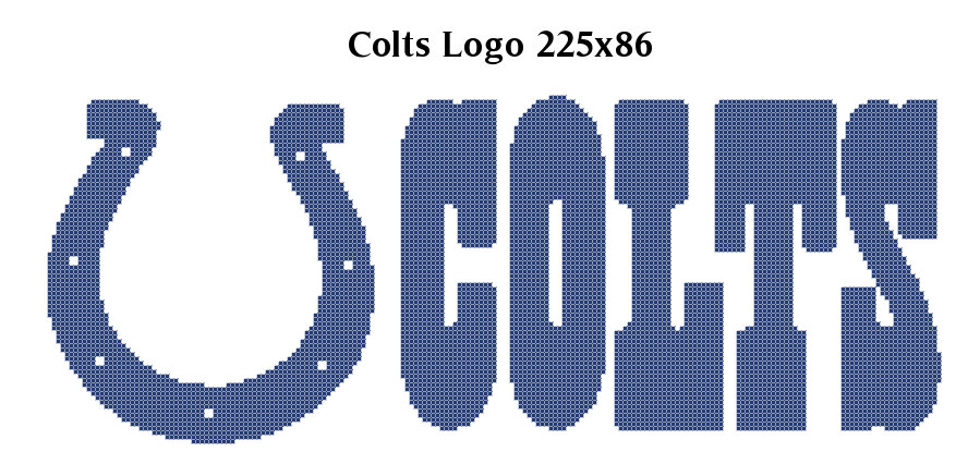 Indianapolis Colts logo Counted Cross Stitch by StitcherUniverse