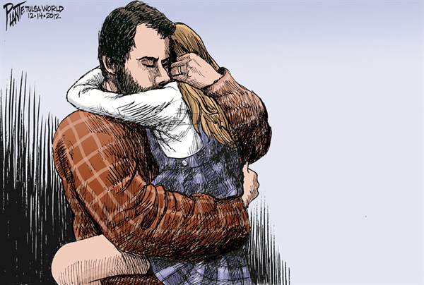 Hug Your Kids by Political Cartoonist Bruce Plante
