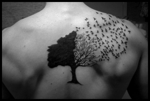 tree back tattoos for men - Clip Art Library