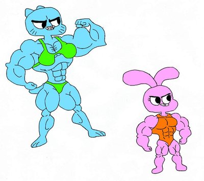 Nicole The Amazing World Of Gumball Muscle Growth Clipart - Free.