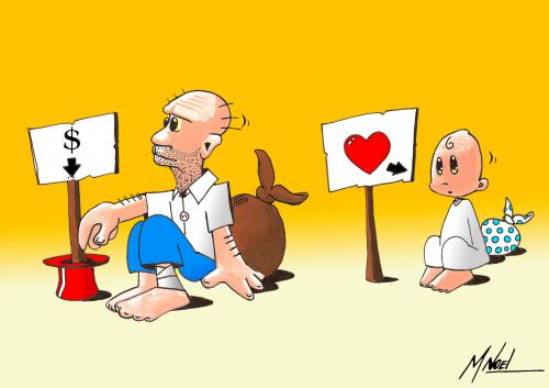 Street Children By Marcos Noel | Politics Cartoon | TOONPOOL