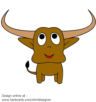 Cartoon Buffalo � Vector Graphic | Online Design Software  Vector 