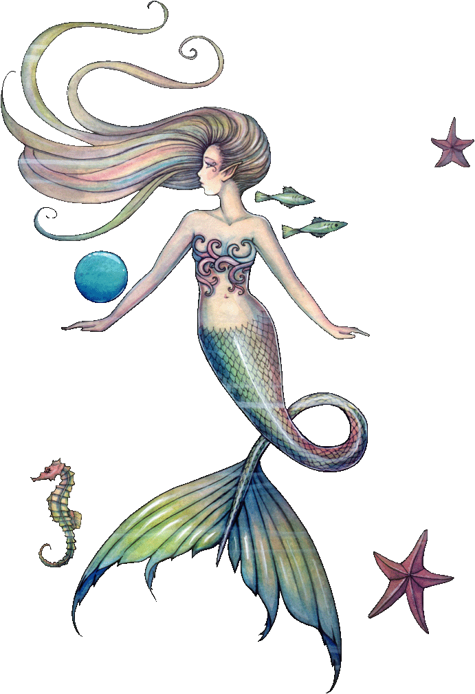 Fantasy Fine Art Print by Molly Harrison The Jellies Mermaid Art Print Mermaid and Jellyfish