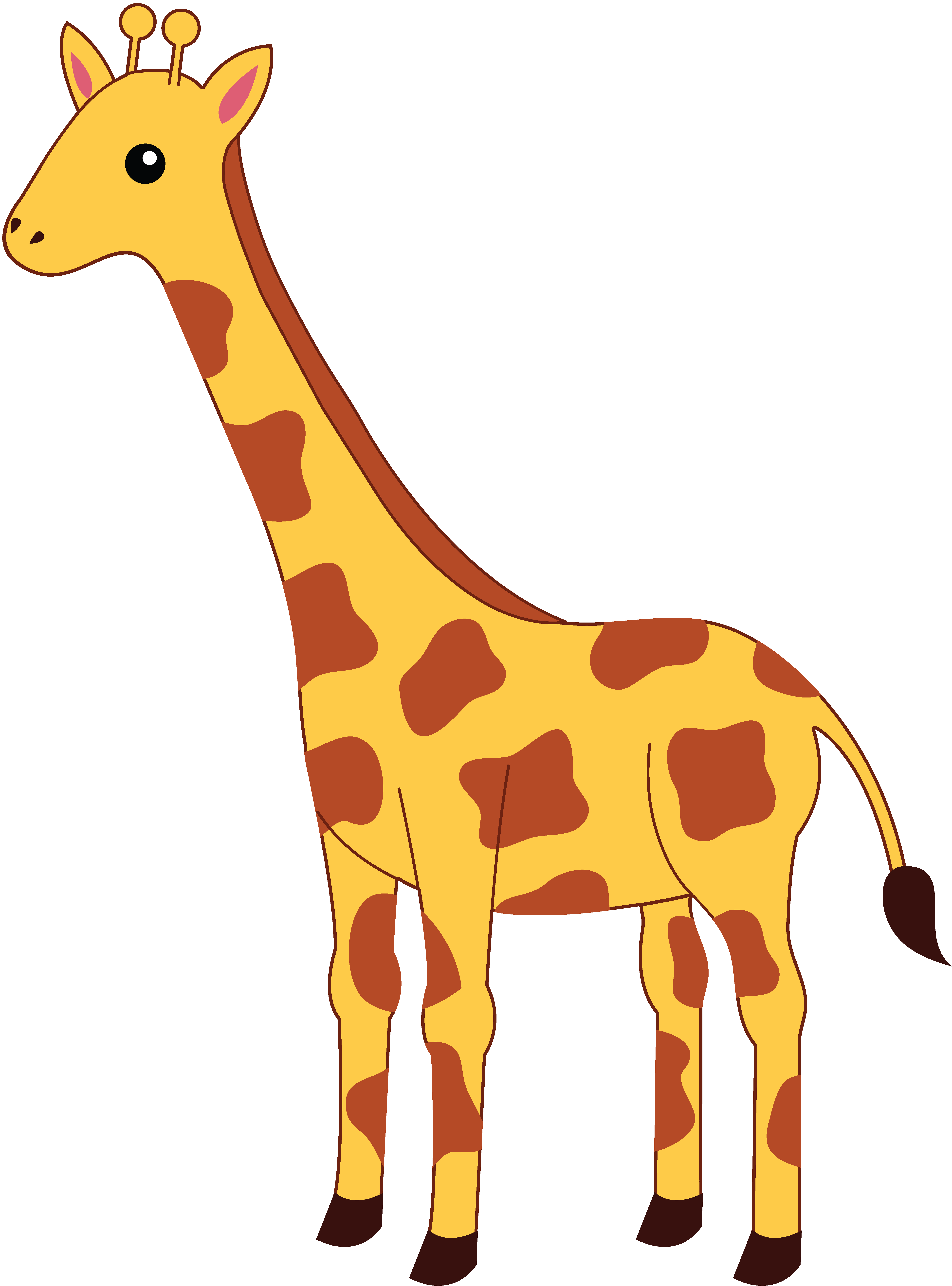 Spotted Yellow Giraffe - Free Clip Art