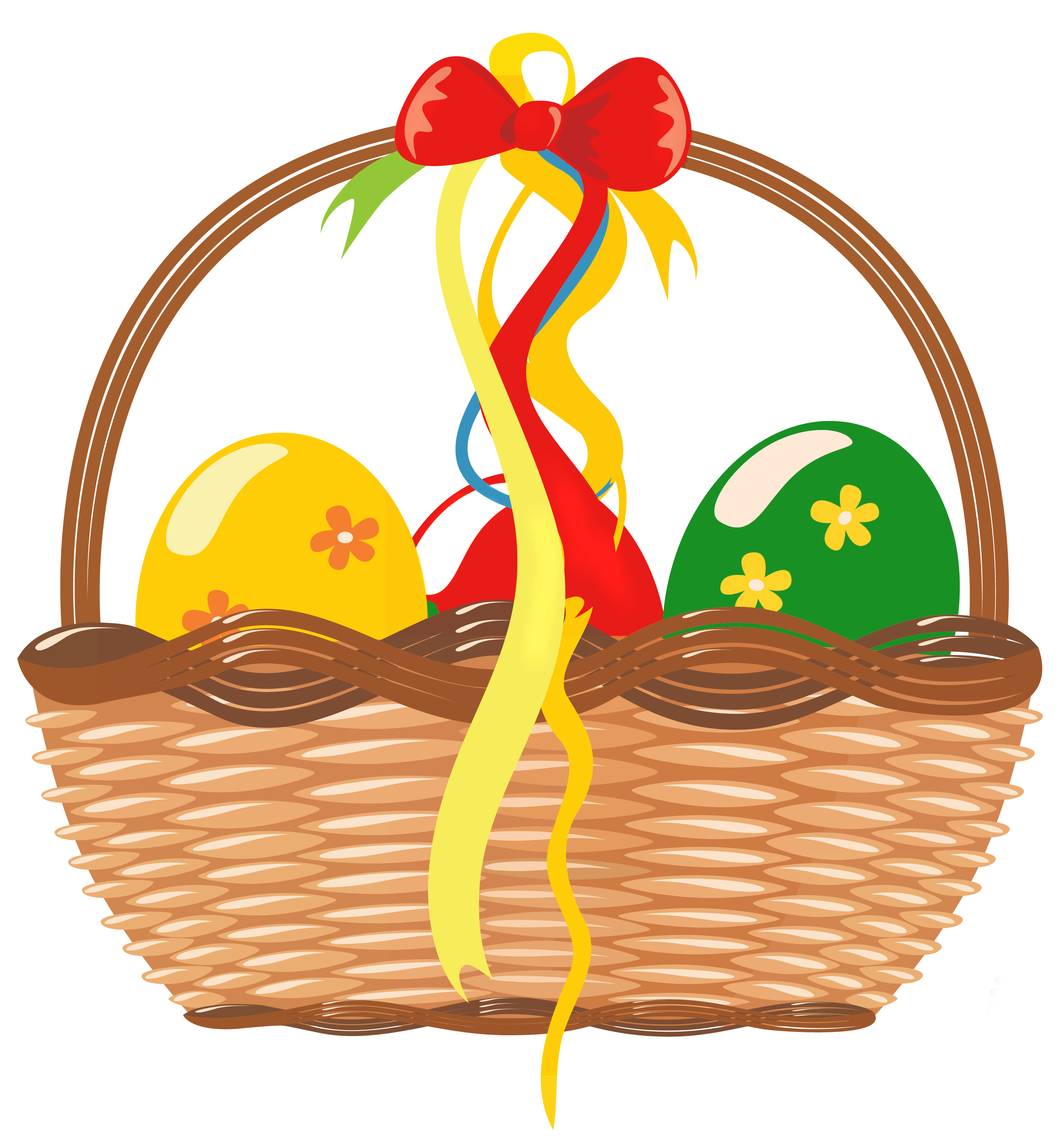 Easter Basket with Eggs PNG Clipart Picture - Clipart library 