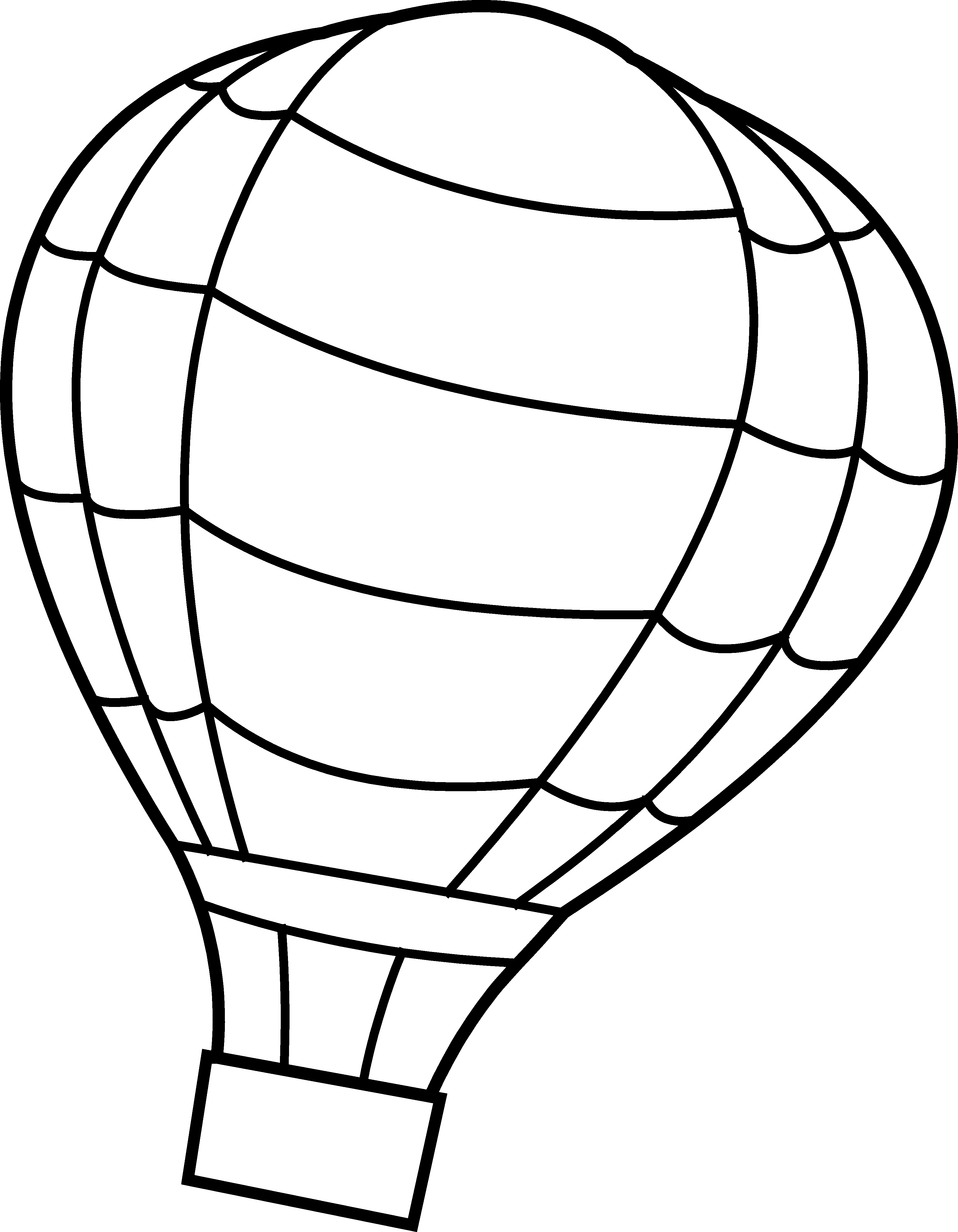 hot air balloon clipart outline images