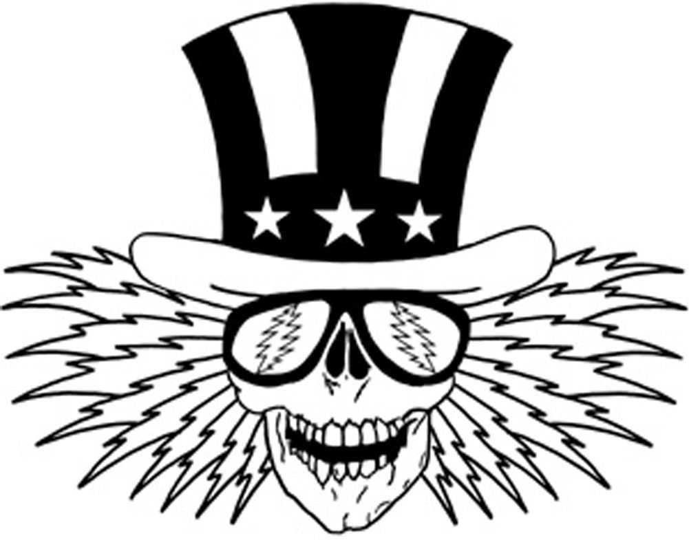 The Grateful Dead Uncle Sam Rub-On Sticker