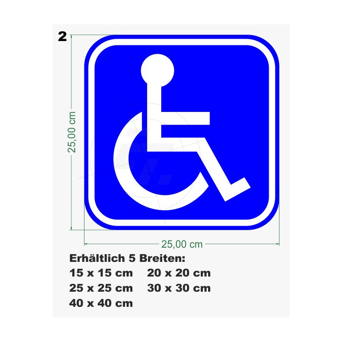 Sticker disabled persons / sick person`s transport, Aufkleber-Shop 